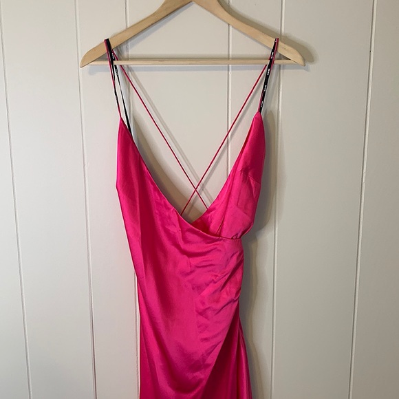 NWT SER.O.YA Emma Silk Dress Fuchsia Pink Size Medium - Picture 4 of 12